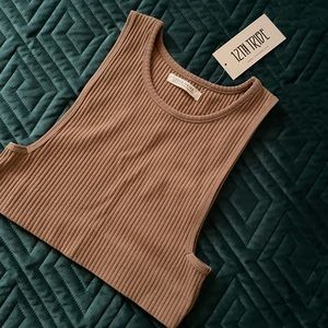 NWT mocha crop top